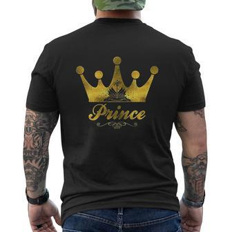 Haitian Prince Gold Haiti Crown Mens Back Print T-shirt - Thegiftio UK