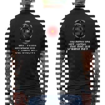 Hal 9000 Vintage Artificial Intelligence Men's T-shirt Back Print - Thegiftio