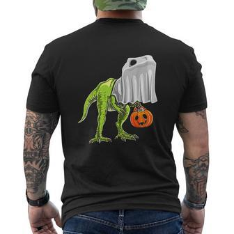 Halloween T Rex Dinosaur Ghost V2 Mens Back Print T-shirt - Thegiftio UK