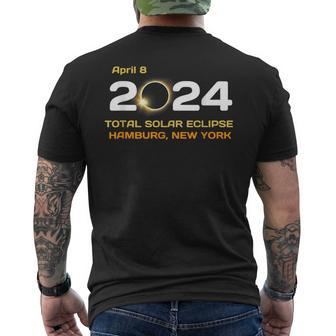 Hamburg New York April 8 2024 Solar Eclipse Ny Men's T-shirt Back Print | Mazezy CA