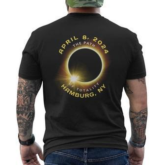 Hamburg New York Solar Eclipse Totality April 8 2024 Men's T-shirt Back Print - Seseable
