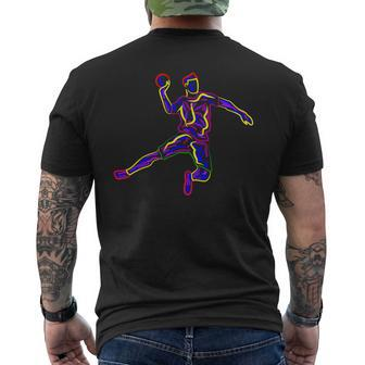 Handball Handballer Handball Player Boys Children Men T-Shirt mit Rückendruck - Seseable