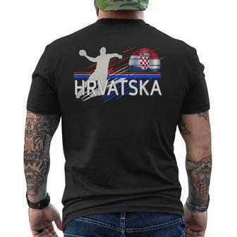 Handball Hrvatska Croatia T-Shirt mit Rückendruck - Seseable