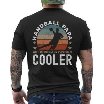 Handball Papa Handballer Slogan T-Shirt mit Rückendruck - Geschenkecke