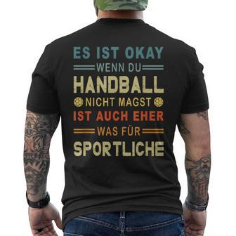 Handball Player Handball Player Resin Handball T-Shirt mit Rückendruck - Seseable