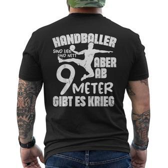 Handballer Sind Lieb Handball Saying Handball Fan T-Shirt mit Rückendruck - Seseable