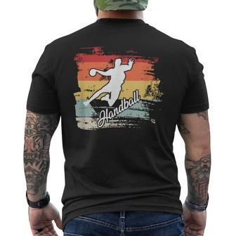 Handballer Vintage Retro Handball T-Shirt mit Rückendruck - Seseable