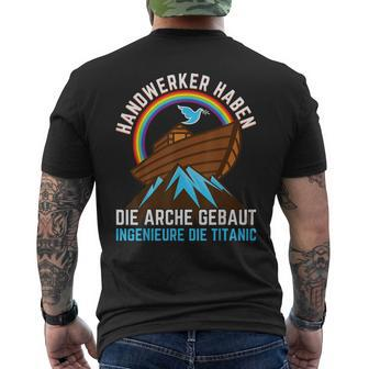 Handwerker Haben Die Arche Gebaut Carpenter's Black S T-Shirt mit Rückendruck - Seseable