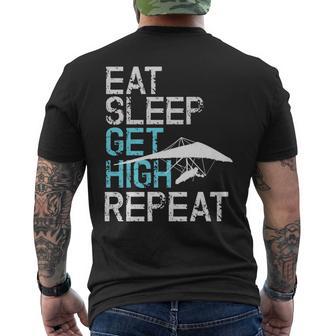 Hang Gliding Eat Sleep Get High Men's T-shirt Back Print - Monsterry DE