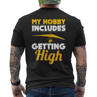 Hang Gliding Pilot Sticker Helmet Equipment Hang Glider Men's T-shirt Back Print - Monsterry DE
