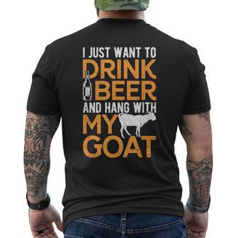 Hang With My Goat Dad Goat Father Goat Farmer Goat Owner Men's T-shirt Back Print - Monsterry CA