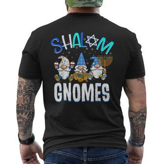 Hanukkah Shalom Gnomes Jewish Chanukah Matching Pajama Men's T-shirt Back Print - Monsterry UK