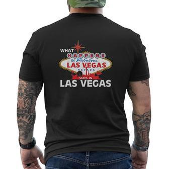 What Happens In Las Vegas Stays In Vegas Cool V2 Mens Back Print T-shirt - Thegiftio UK