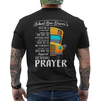 Happiest School Bus Driver’S Prayer Motivational Sayings Men's T-shirt Back Print - Seseable