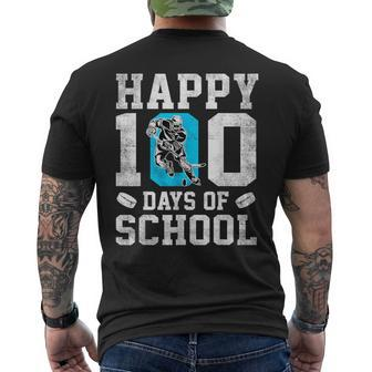 Happy 100 Days Of School Hockey Lovers Boys Girls Men's T-shirt Back Print | Seseable CA
