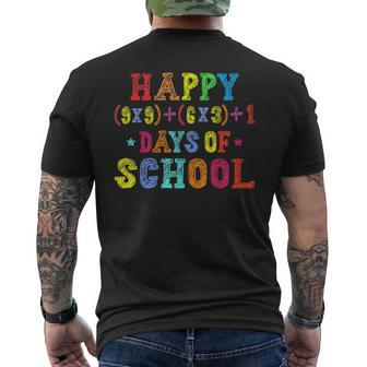 Happy 100 Days Of School Math Formula 100Th Day Teacher Men's T-shirt Back Print - Monsterry