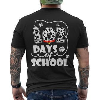 Happy 102 Days School 100Th Days Smarter Dog Student Teacher Men's T-shirt Back Print | Mazezy DE