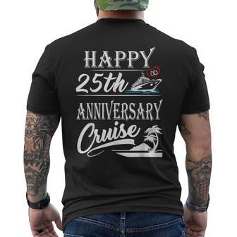 Happy 25Th Anniversary Cruise Wedding Anniversary Men's T-shirt Back Print - Monsterry AU