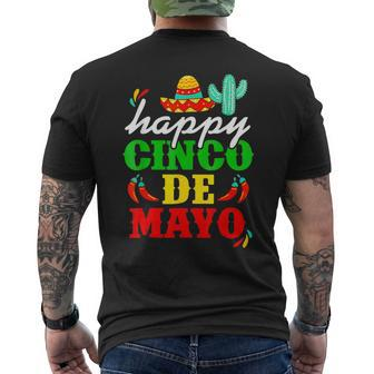 Happy 5 De Mayo Cinco De Mayo Viva Mexico 5 De Mayo Men's T-shirt Back Print - Thegiftio UK