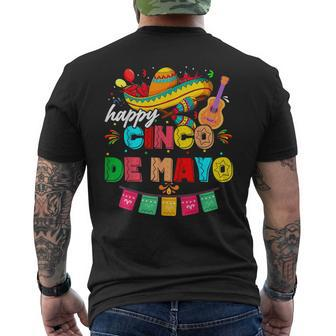 Happy 5 De Mayo Lets Fiesta Viva Mexico Cinco De Mayo Man Men's T-shirt Back Print - Monsterry