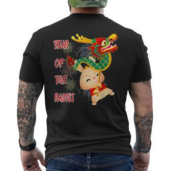 Happy Chinese New Rabbit Year 2023 Year Of The Rabbit Mens Back Print T-shirt - Thegiftio UK