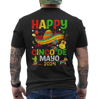 Happy Cinco De Mayo 2024 Mexican Holiday Matching Family Men's T-shirt Back Print | Mazezy UK