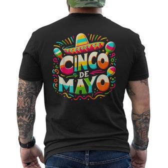Happy Cinco De Mayo Festival Men's T-shirt Back Print - Monsterry CA