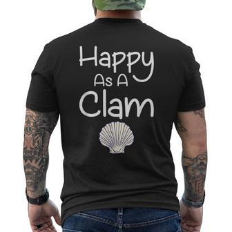 Happy As A Clam T- Quote Men's T-shirt Back Print - Monsterry DE