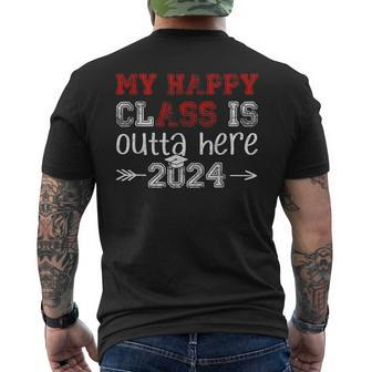 My Happy Class Is Outta Here 2024 Senior Graduation Men's T-shirt Back Print - Monsterry DE