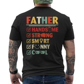 Happy Day Me You Father Handsome Strong Smart Cool Men's T-shirt Back Print - Seseable