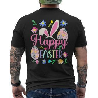 Happy Easter Bunny Spring Easter Egg Easter For Women Men's T-shirt Back Print | Mazezy