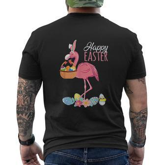 Happy Easter Flamingo Mens Back Print T-shirt - Thegiftio UK