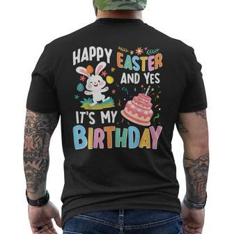 Happy Easter It's My Birthday Bunny Toddler Boys Girls Men's T-shirt Back Print | Mazezy