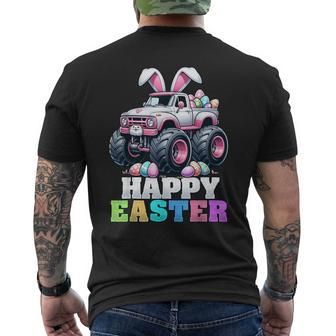 Happy Easter Monster Truck Easter Bunny Monster Truck Lovers Men's T-shirt Back Print - Monsterry CA