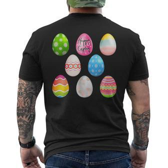 Happy Easter Sunday Fun Decorated Bunny Egg s Men's T-shirt Back Print | Mazezy UK