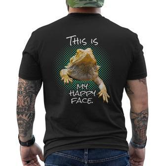 This Is My Happy Face Bearded Dragon Reptile Mens Back Print T-shirt | Seseable CA
