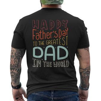 Happy Fathers Day 2024 Best Dad Ever Men's T-shirt Back Print - Monsterry