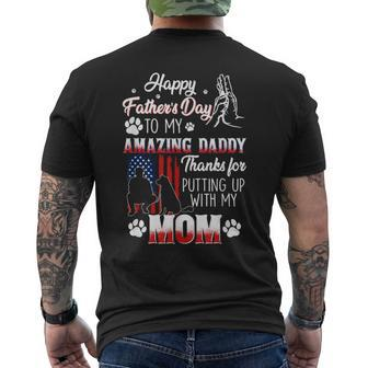 Happy Father's Day To My Amazing Dad Dog America Fathers Day Men's T-shirt Back Print - Thegiftio UK