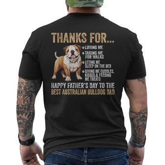 Happy Father’S Day To The Best Australian Bulldog Dad Men's T-shirt Back Print - Thegiftio UK
