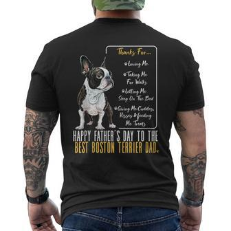 Happy Father’S Day To The Best Boston Terrier Dad Men's T-shirt Back Print - Monsterry UK