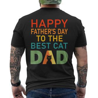 Happy Father's Day To The Best Cat Dad Cat Dad Men's T-shirt Back Print - Thegiftio UK
