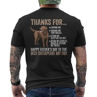 Happy Father’S Day To The Best Chesapeake Bay Retriever Dad Men's T-shirt Back Print - Thegiftio UK
