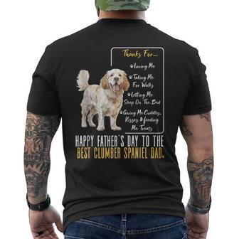 Happy Father’S Day To The Best Clumber Spaniel Dad Men's T-shirt Back Print - Thegiftio UK
