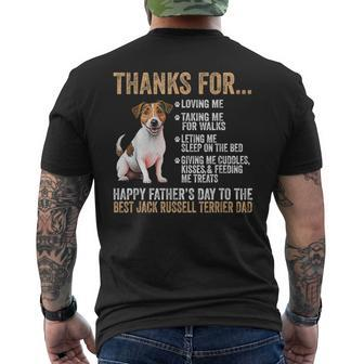 Happy Father’S Day To The Best Jack Russell Terrier Dad Men's T-shirt Back Print - Thegiftio UK