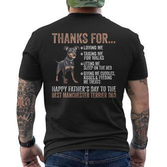 Happy Father’S Day To The Best Manchester Terrier Dad Men's T-shirt Back Print - Thegiftio UK