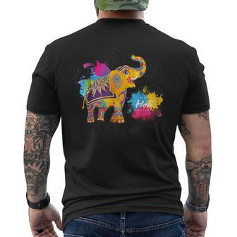 Happy Holi Festival Of Colors Indian Hindu Spring Men's T-shirt Back Print | Mazezy CA