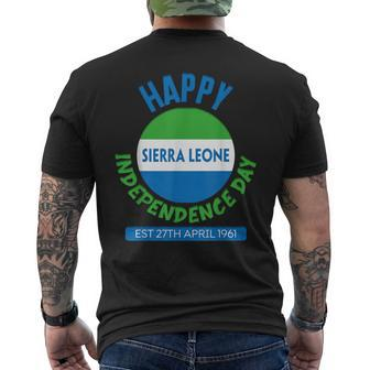 Happy Independence Day Sierra Leone Sierra Leone Flag Men's T-shirt Back Print - Monsterry UK