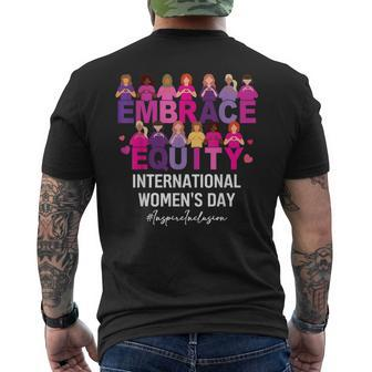 Happy International Women's Day March 2024 Inspire Inclusion Men's T-shirt Back Print - Seseable