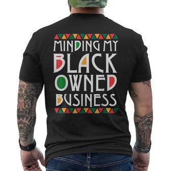 Happy Junenth 1865 Minding My Black Owned Business Retro Men's T-shirt Back Print - Monsterry UK