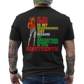 Happy Junenth Is My Independence Day Free Black Women Men's T-shirt Back Print - Monsterry AU